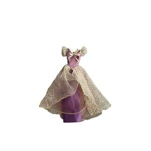 Disney Princess Gown Sleeping Beauty Aurora Dress Purple White Barbie Clothing